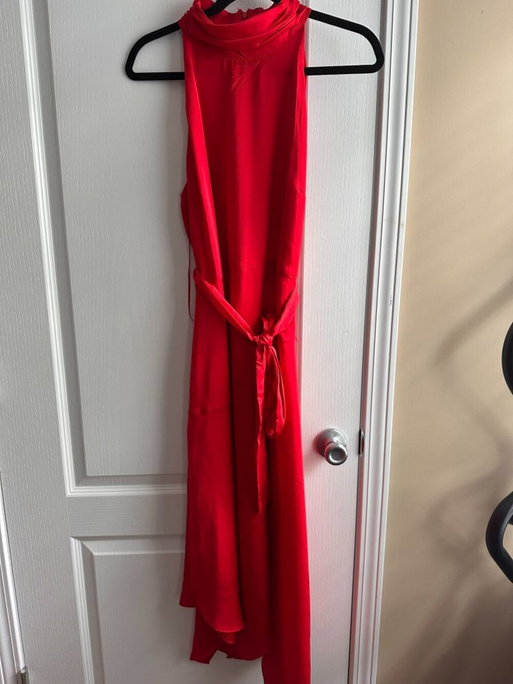 Vince Camuto Red High Neck Sleeveless Dress Size 14